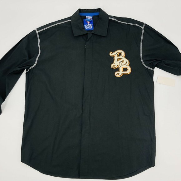 VTG 90s Bad Boy XL Shirt Jacket Shacket Full Zip Baggy Letterman Street Hip Hop